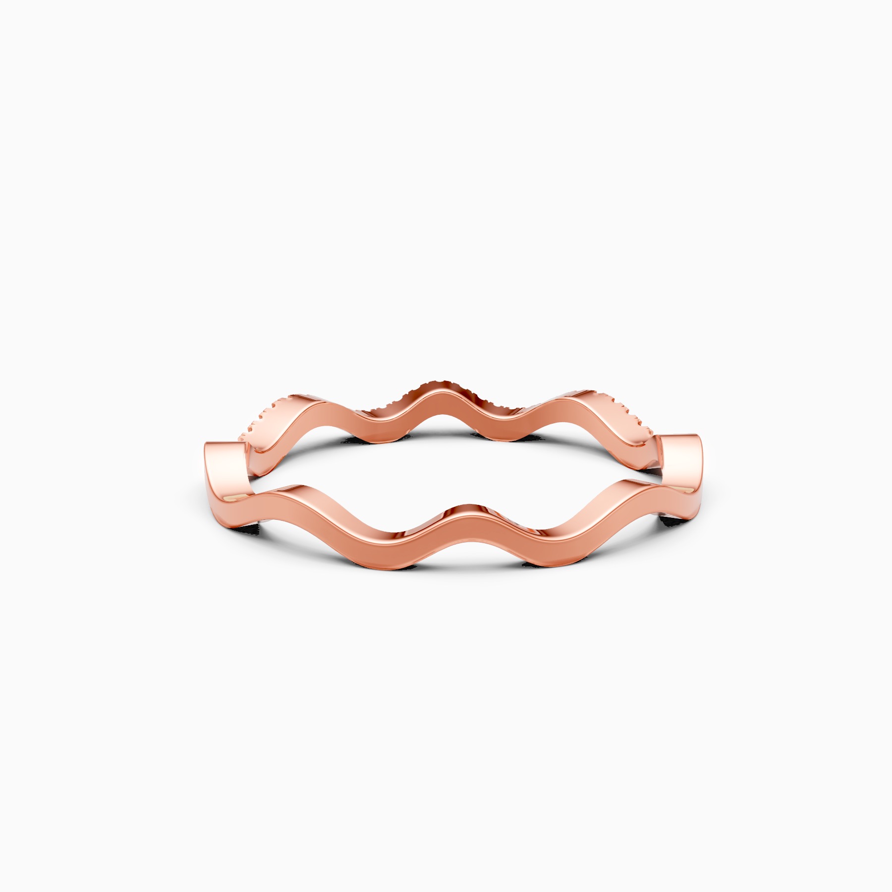 Lavish Wave Diamond Eternity Wedding Band